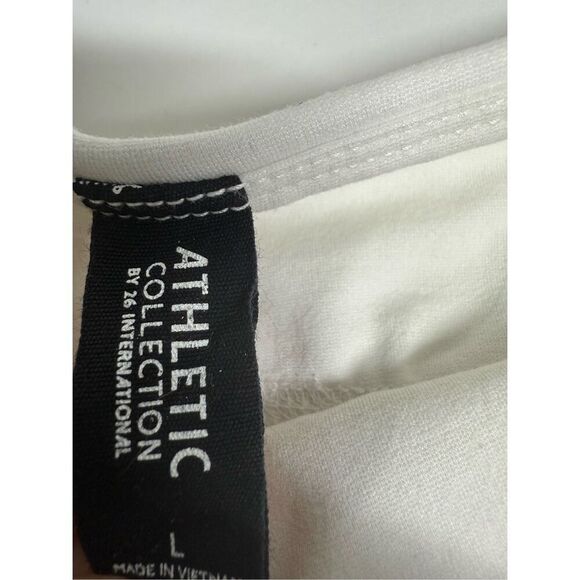 Athletic Collection Women’s Off White Athletic Shorts Mesh Trim Pockets Size L - Picture 4 of 11